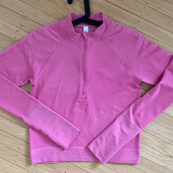 Pink It's Rulu Cropped Half Zip - Picture 1 of 8